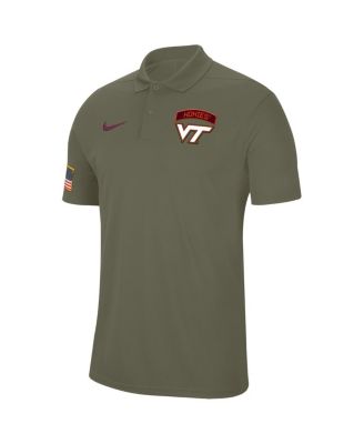 Nike - Men's Olive Virginia Tech Hokies Military Appreciation Tour Performance Polo