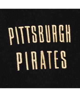 Флисовый пуловер с капюшоном Mitchell & Ness/ мужская черная толстовка Pittsburgh Pirates Team OG 2.0 с актуальным логотипом