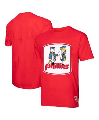 Mitchell & Ness - Men's Red Philadelphia Phillies Basic Logo T-Shirt