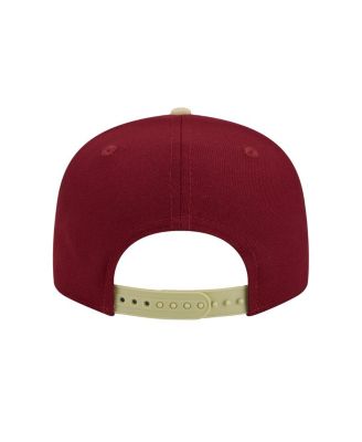 Мужская двухцветная кепка-снэпбэк New Era из коллекции Florida State Seminoles цвета гранат/золото.