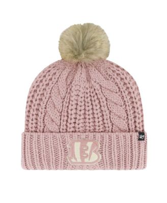 '47 Brand - Women's Dusty Rose Cincinnati Bengals Meeko Cuffed Knit Hat with Pom