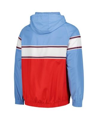 Men's Light Blue St. Louis Cardinals Ripstop Raglan Quarter-Zip Hoodie