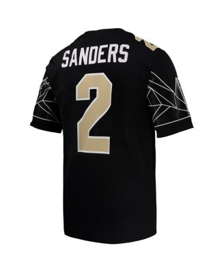 Мужская игровая майка Nike Shedeur Sanders Black Colorado Buffaloes, реплика неприкасаемых