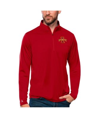 Мужская футболка Cardinal Iowa State Cyclones Tribute от Antigua на молнии с круглым вырезом