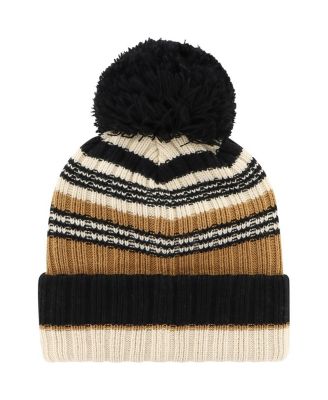 Женская натуральная вязаная шапка Los Angeles Rams Barista с манжетами и помпоном от бренда '47