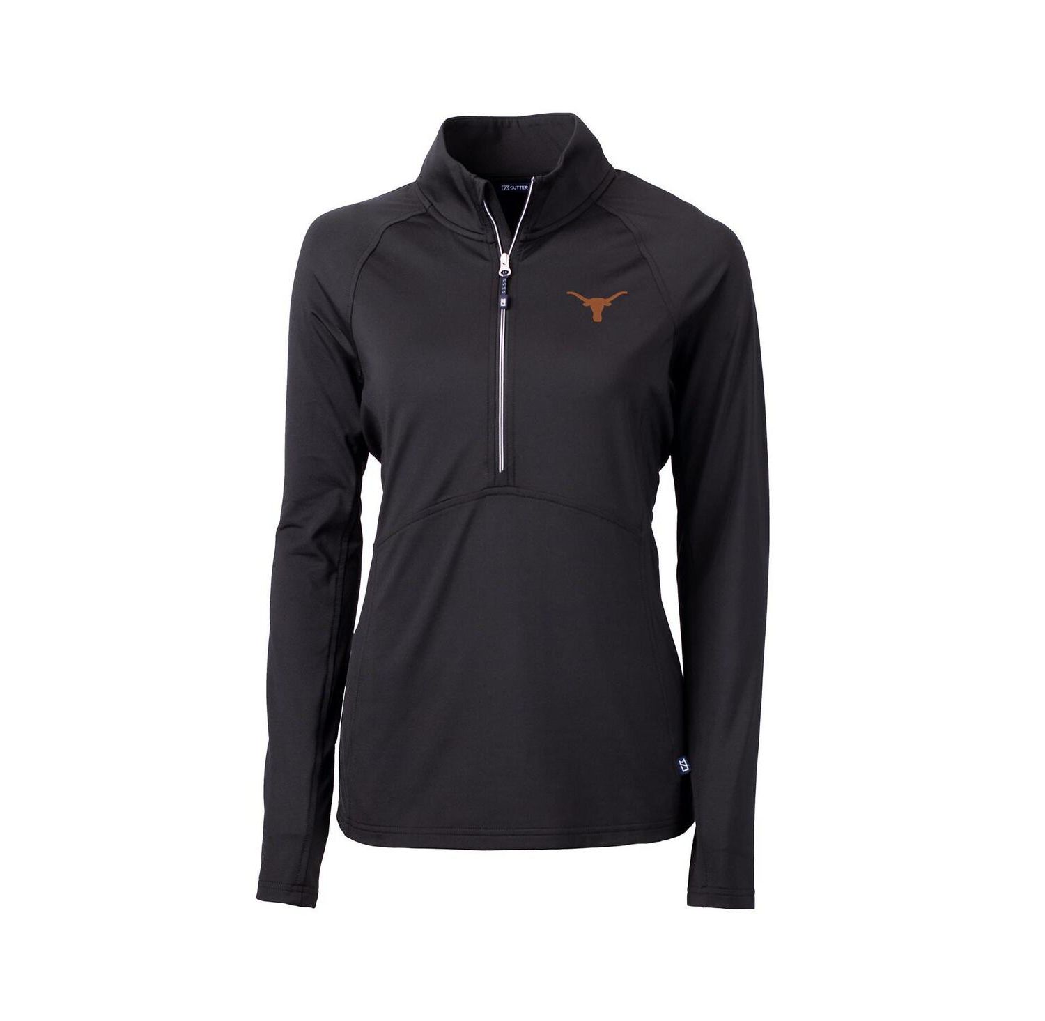 Women's Black Texas Longhorns Adapt Eco Knit Half-Zip Pullover Jacket
