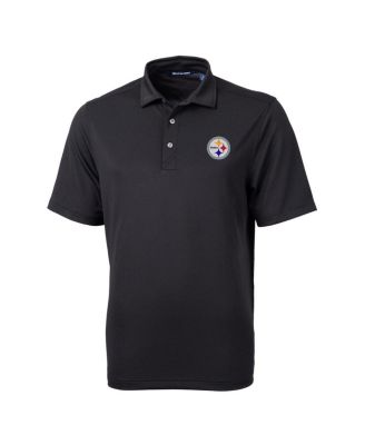 Мужское черное поло Pittsburgh Steelers Virtue Eco Pique от Cutter & Buck