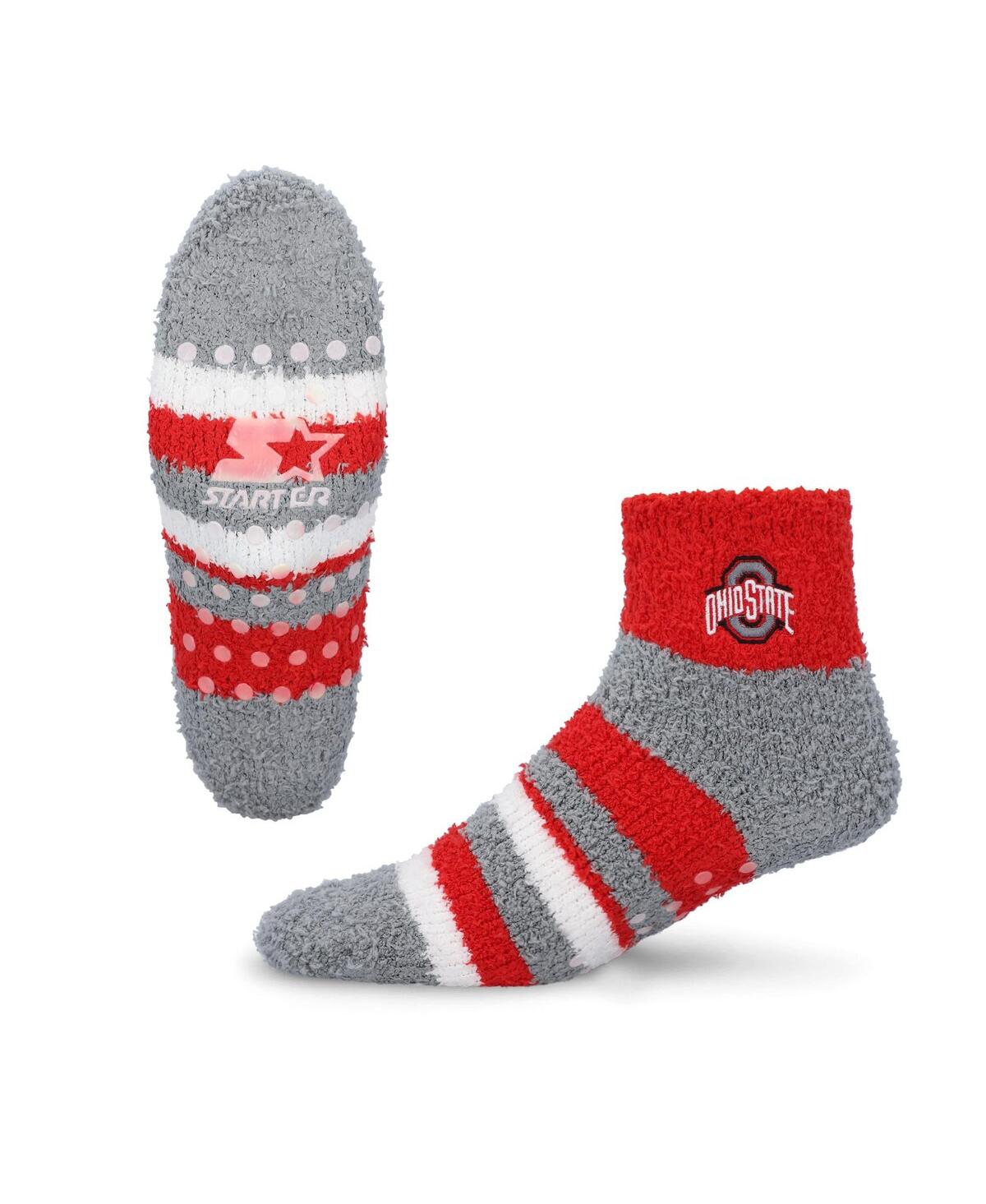 Men's and Women's Red Ohio State Buckeyes Cozy Stripe Socks - Red