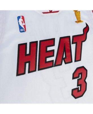 Мужская майка Mitchell & Ness от Дуэйна Уэйда Уайта Miami Heat 2005-06 аутентичного игрока
