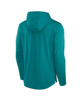 Мужская футболка Nike Aqua Seattle Mariners Team Letterman Performance с капюшоном и длинным рукавом