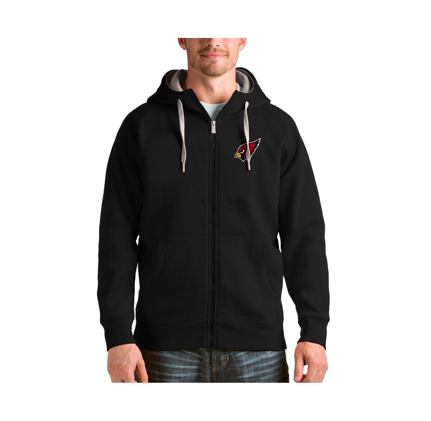 Men's Black Arizona Cardinals Victory Full-Zip Hoodie