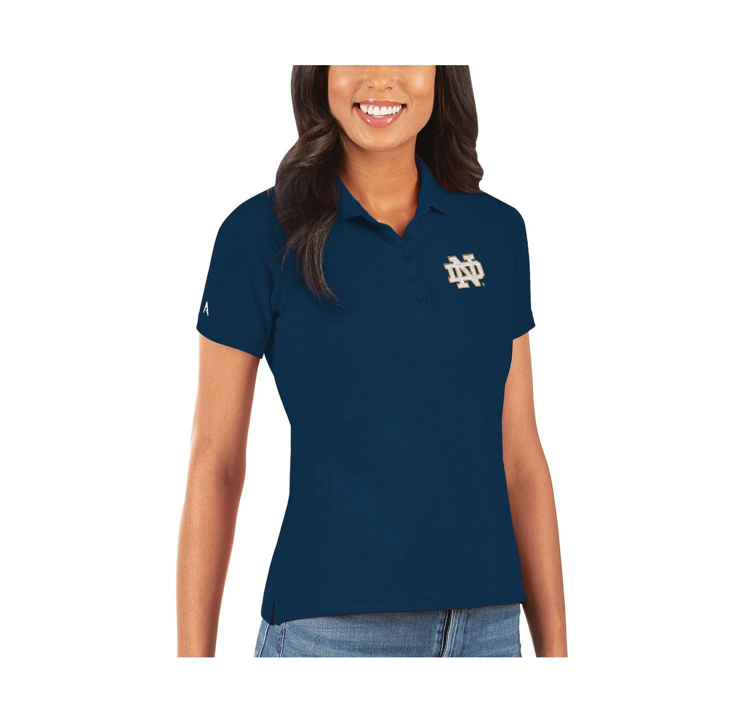 Women's Navy Notre Dame Fighting Irish Legacy Pique Polo