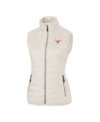 Женский белый жилет Texas Longhorns Rainier PrimaLoft Eco на молнии Cutter & Buck