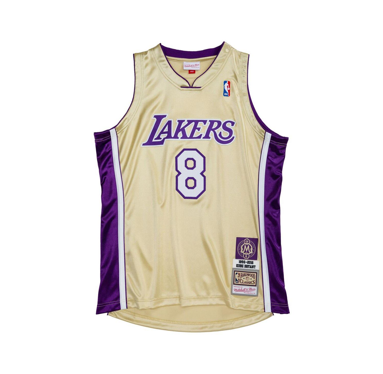 Men's Kobe Bryant Gold Los Angeles Lakers Hall of Fame Class of 2020 8 Authentic Jersey