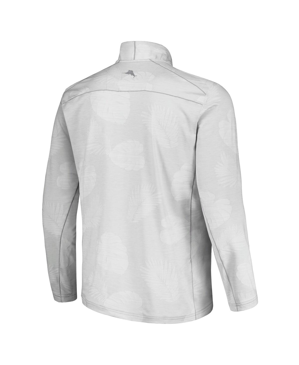Tommy Bahama Men's Gray San Diego Padres Delray Frond Islandzone Half-zip Jacket In Gray