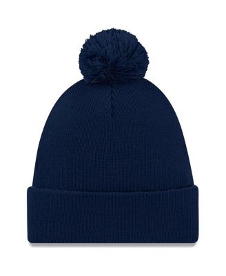 Мужская вязаная шапка с манжетами и помпоном New Era Navy Houston Texans, чемпионы Южного дивизиона АФК 2024 года.