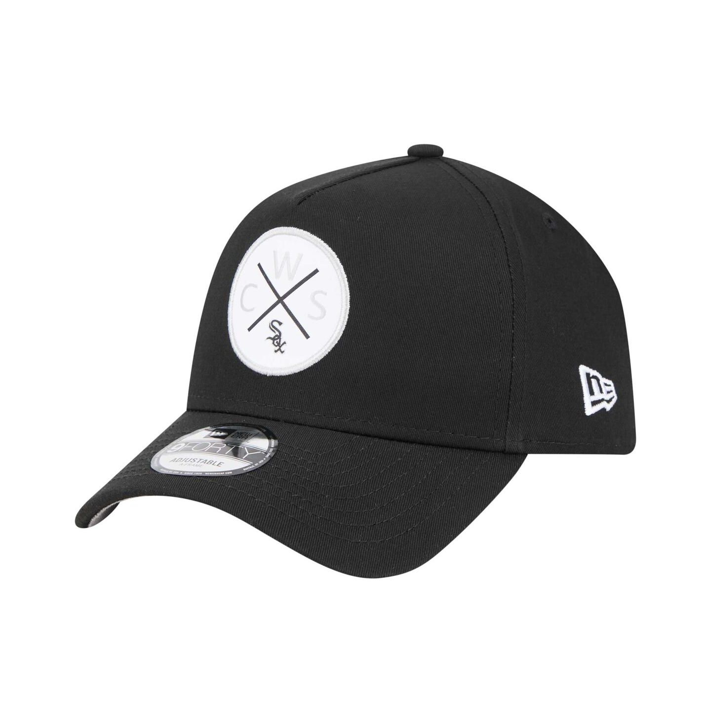 Мужская кепка New Era Black Chicago White Sox 9FORTY A-Frame Adjustable Hat — фото 1