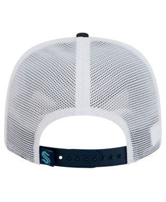 Мужская темно-синяя /белая кепка Seattle Kraken Core Trucker 9SEVENTY с эластичной застежкой-молнией New Era