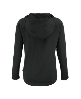 Женская черная футболка Cutter & Buck Detroit Lions Coastline Epic Comfort Eco с капюшоном и длинными рукавами от Cutter & Buck