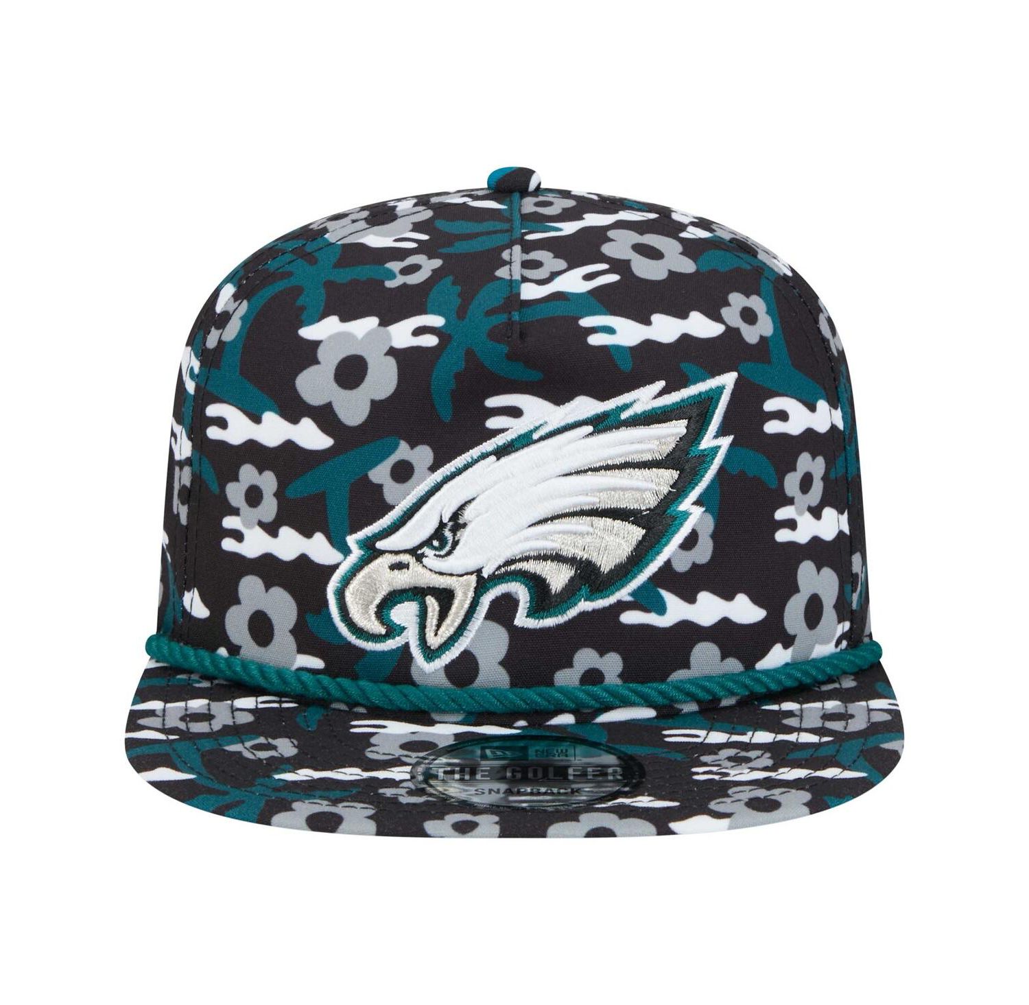 Men's Black Philadelphia Eagles Wakey Wakey Golfer Snapback Hat