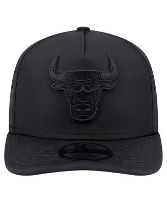Men's Black Chicago Bulls Vented 9FIFTY A-Frame Snapback Hat