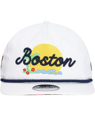 Men's White Boston Red Sox Paradise Golfer Adjustable Hat