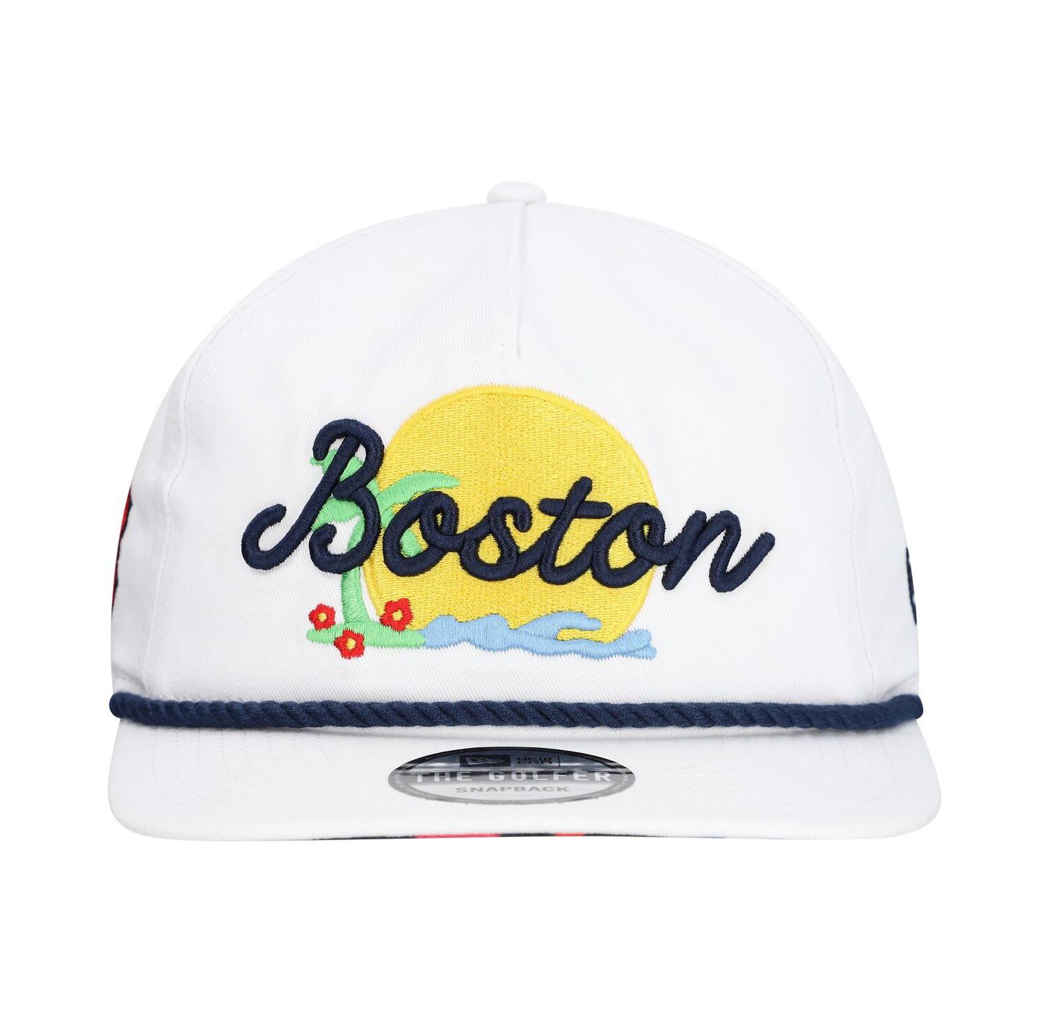 Men's White Boston Red Sox Paradise Golfer Adjustable Hat