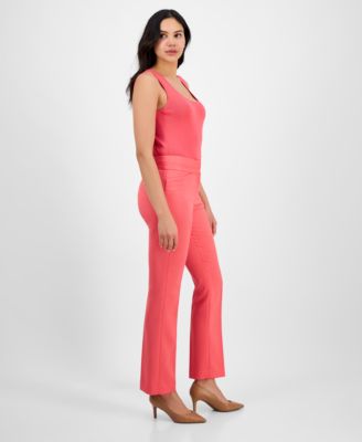 Women's Mid-Rise Flare-Leg Pants, Regular & Petite