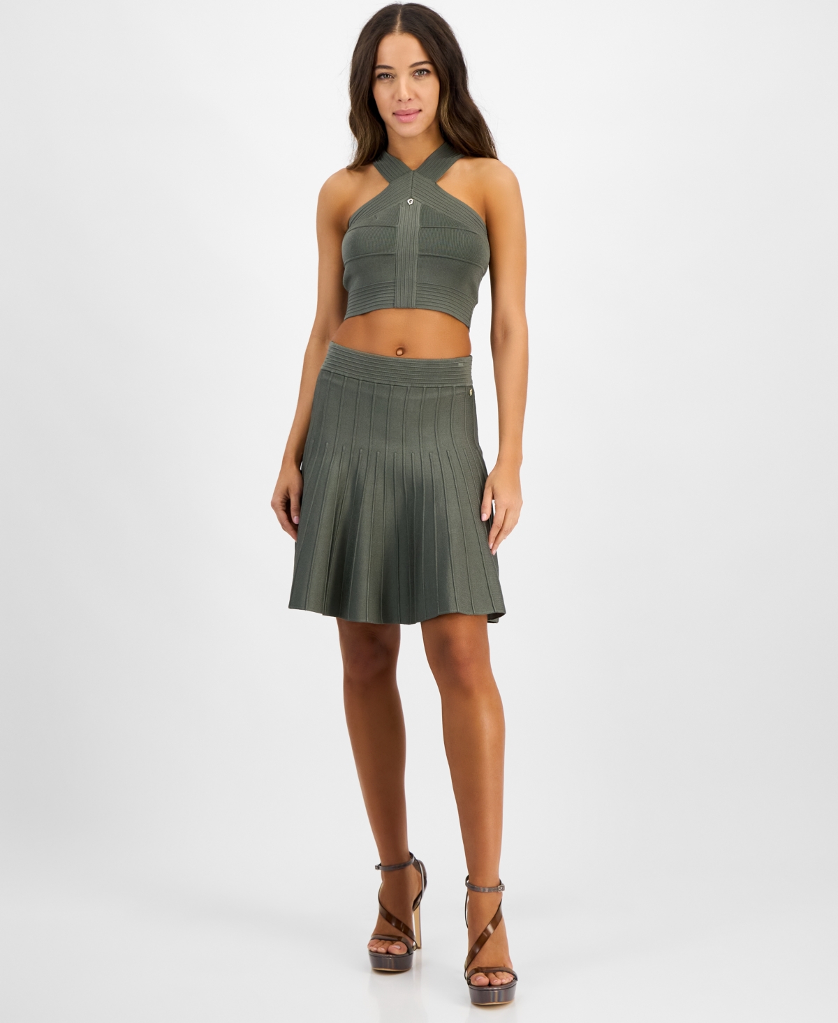 Women's Mirage Ottoman Staci Knit Skirt - Green Plant