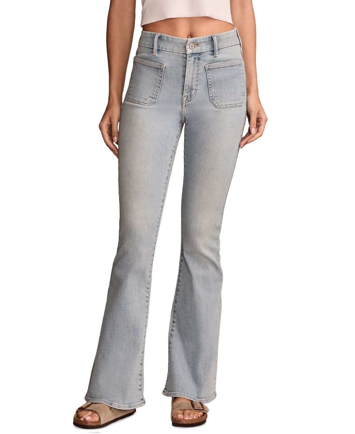 LUCKY BRAND WOMEN'S HIGH-RISE STEVIE FLARE-LEG DENIM JEANS 