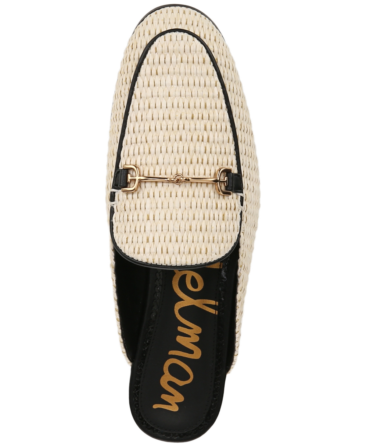 Shop Sam Edelman Women's Linnie Tailored Mules In Linen Faux Raffia