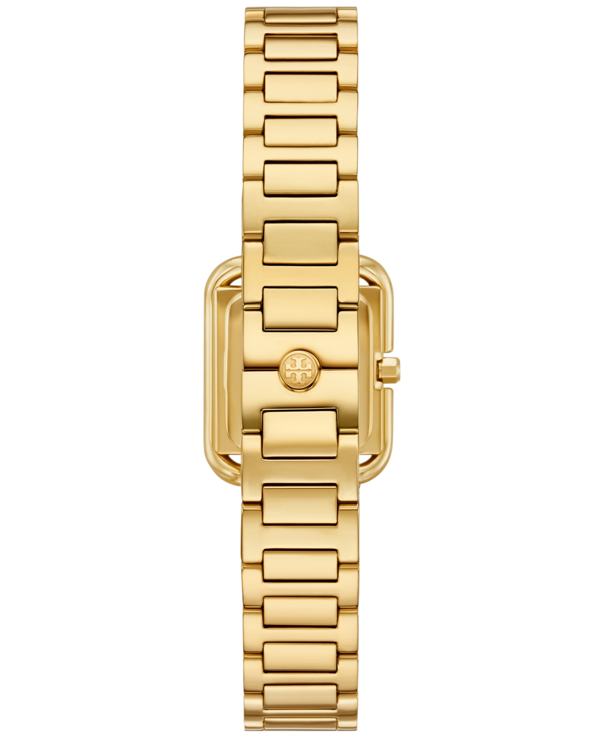 Tory Burch Women's The Kira Square Gold-tone Stainless Steel Bracelet Watch 18mm In Gold