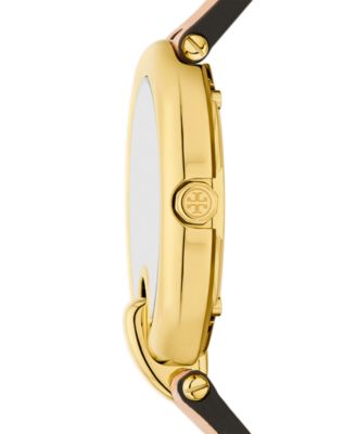 Women's The Pierced Brown Leather Strap Watch 36mm