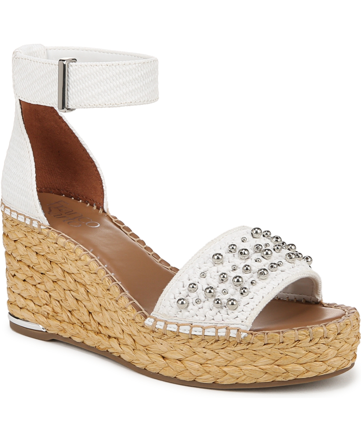 Women's Clemens Raffia Espadrille Wedge Sandals - White Raffia
