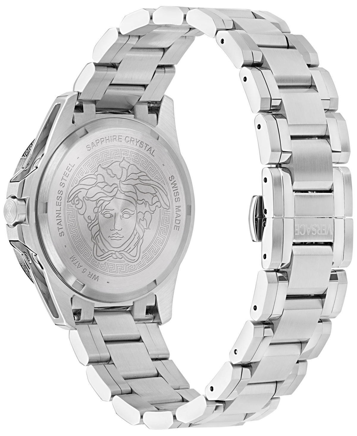 Versace V-galaxy Moonphase Watch, 43mm In Stainless