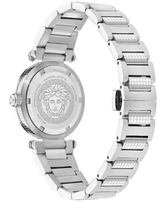 Women's Swiss Greek Stainless Steel Bracelet Watch 35mm