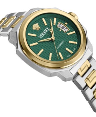 Men's Swiss Automatic Dylos Two-Tone Stainless Steel Bracelet Watch 42mm