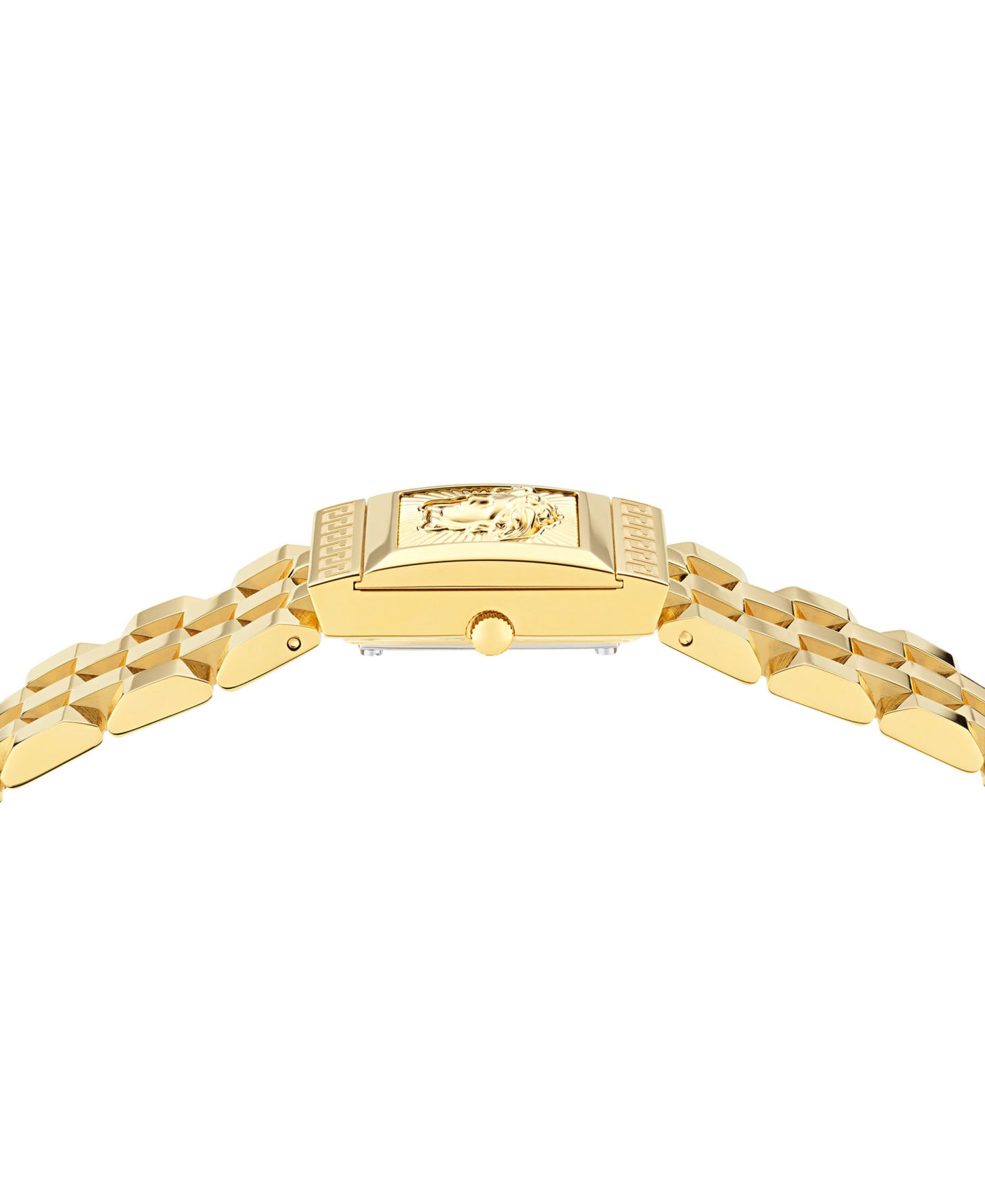 Женские часы Versace Swiss Reveal Square Gold Ion Plated Bracelet Watch 18x25mm — фото 3