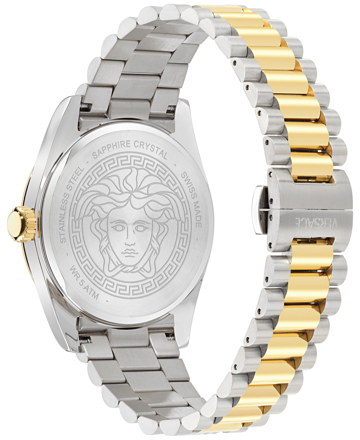 Versace Men's Swiss Millenyium Two-tone Stainless Steel Bracelet Watch 40mm In Two Tone