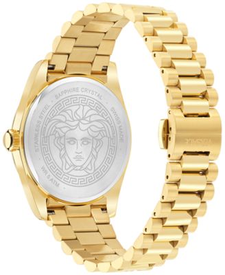 Men's Swiss Millenyium Gold Ion Plated Bracelet Watch 40mm