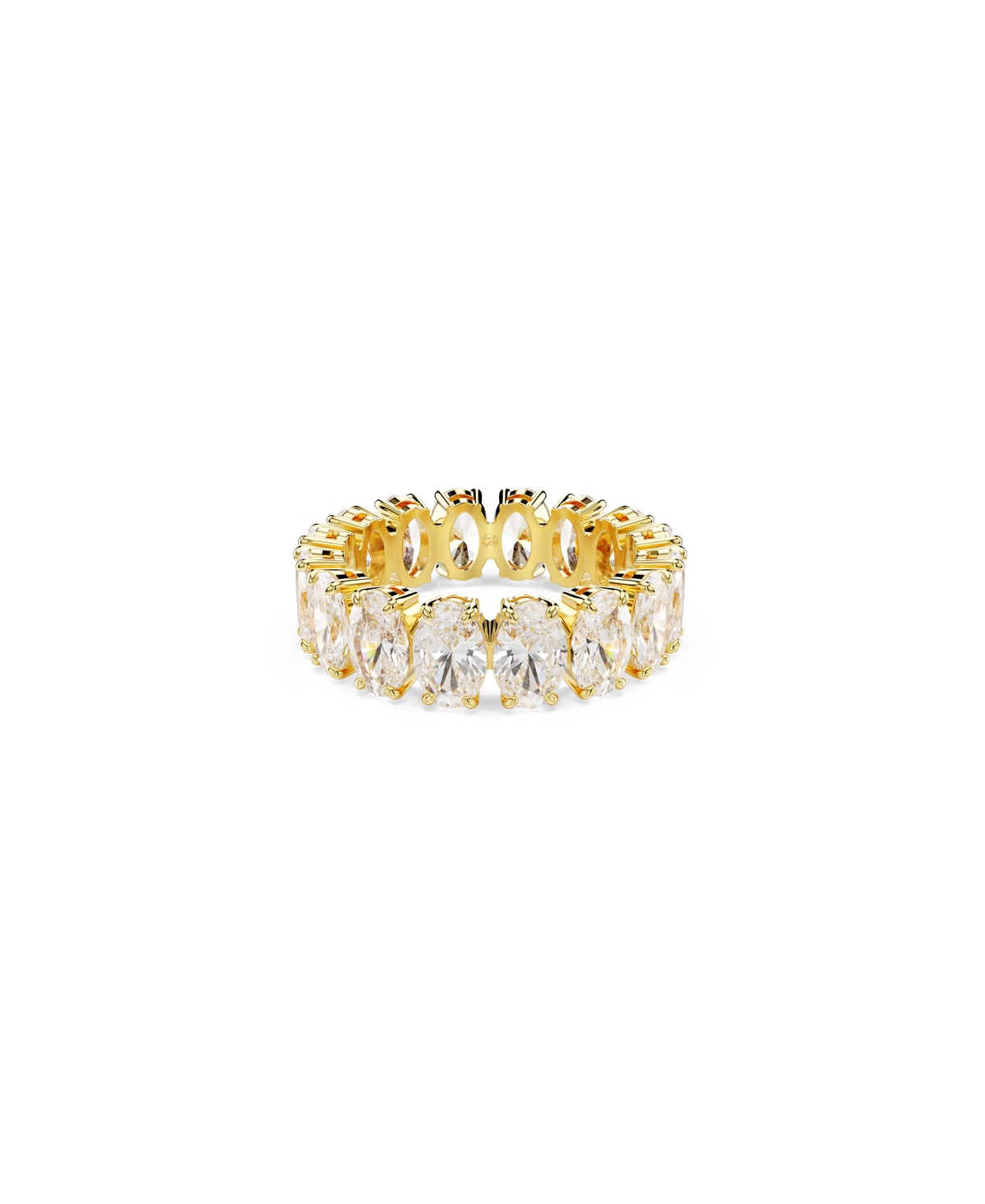 Swarovski Matrix Gold-tone Plated Oval Cut Ring In White