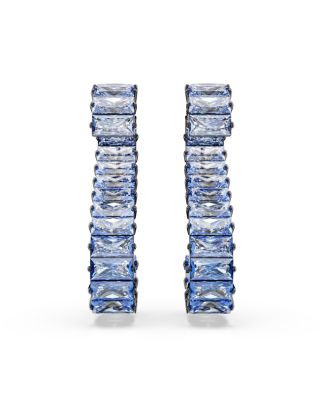 Серьги-капли Swarovski Matrix с рутениевым покрытием