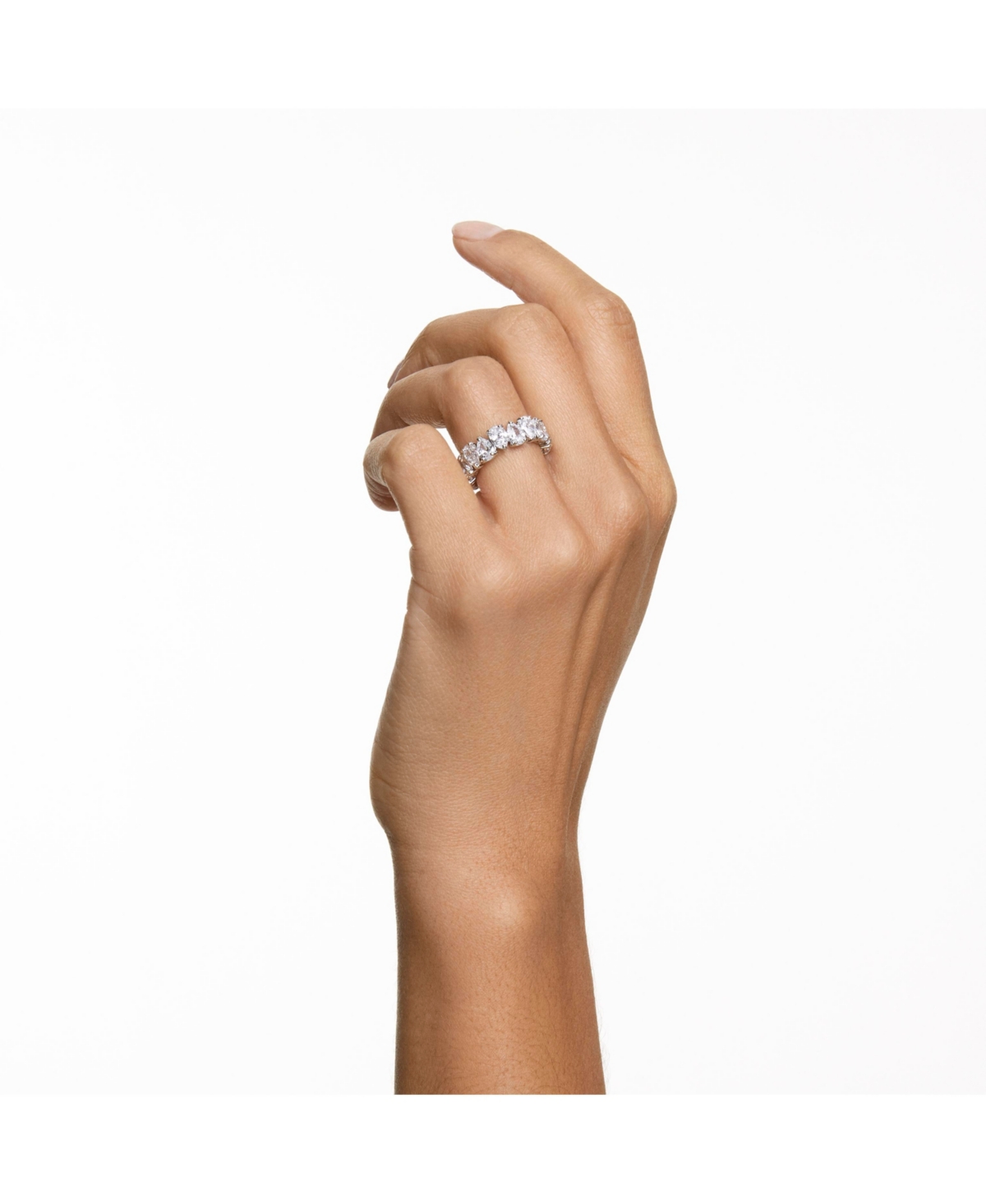 Swarovski Matrix Pear Cut Crystal Eternity Ring