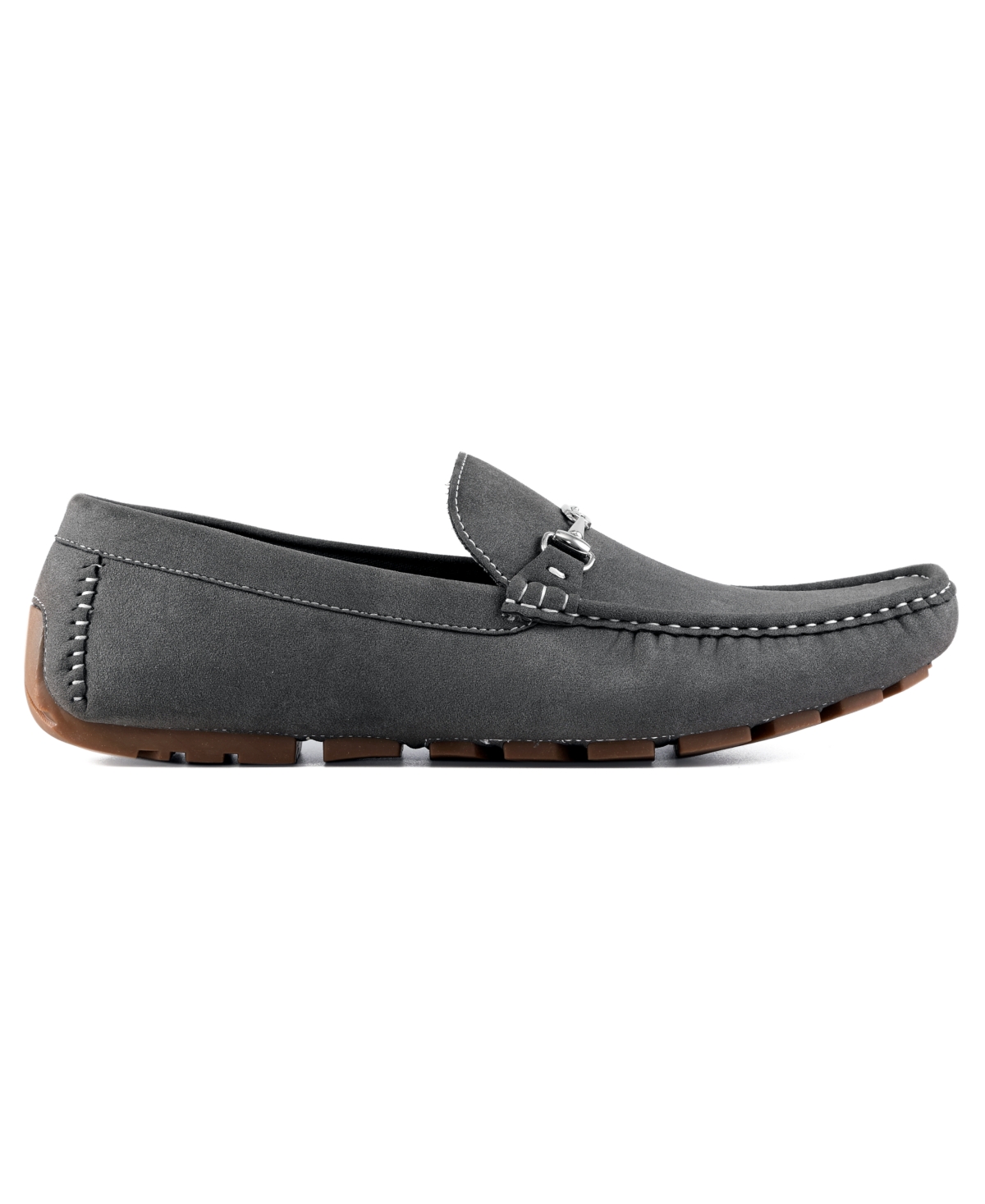 Guess Men's Ansto Logo Bit Detailed Driving Loafers In Dark Gray