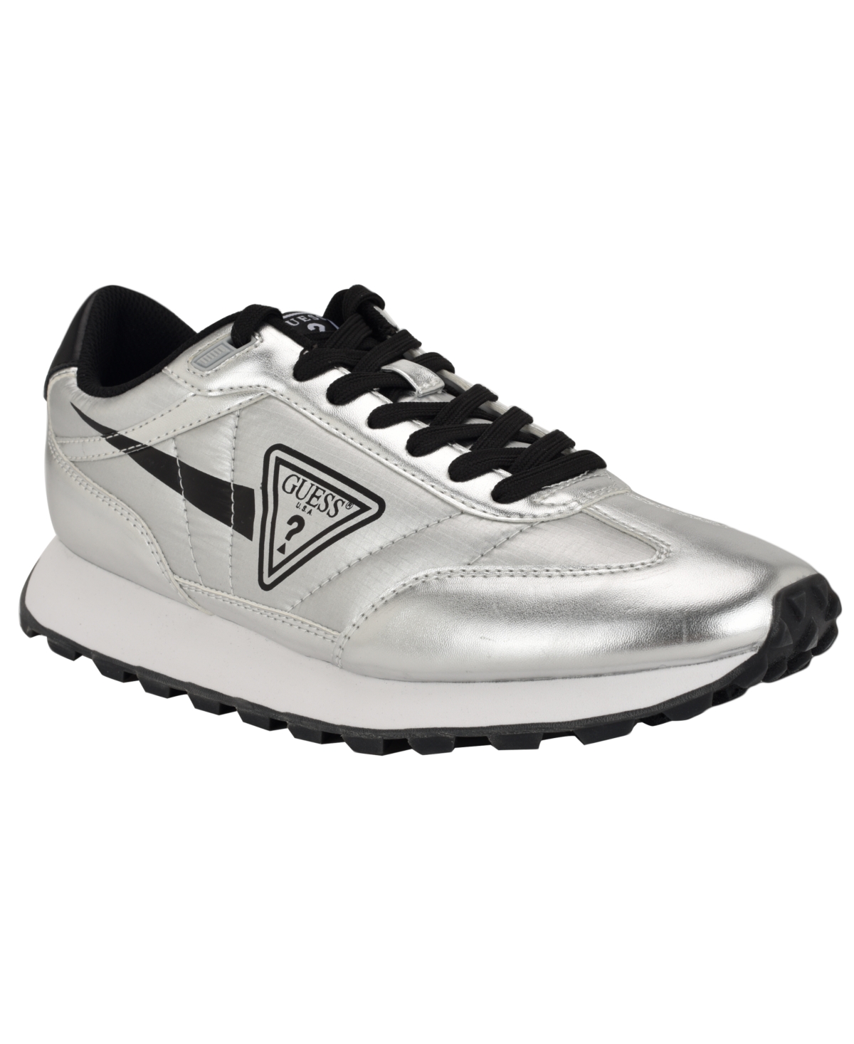 Men's Dorion Lace Up Fashion Jogger Sneakers - Silver