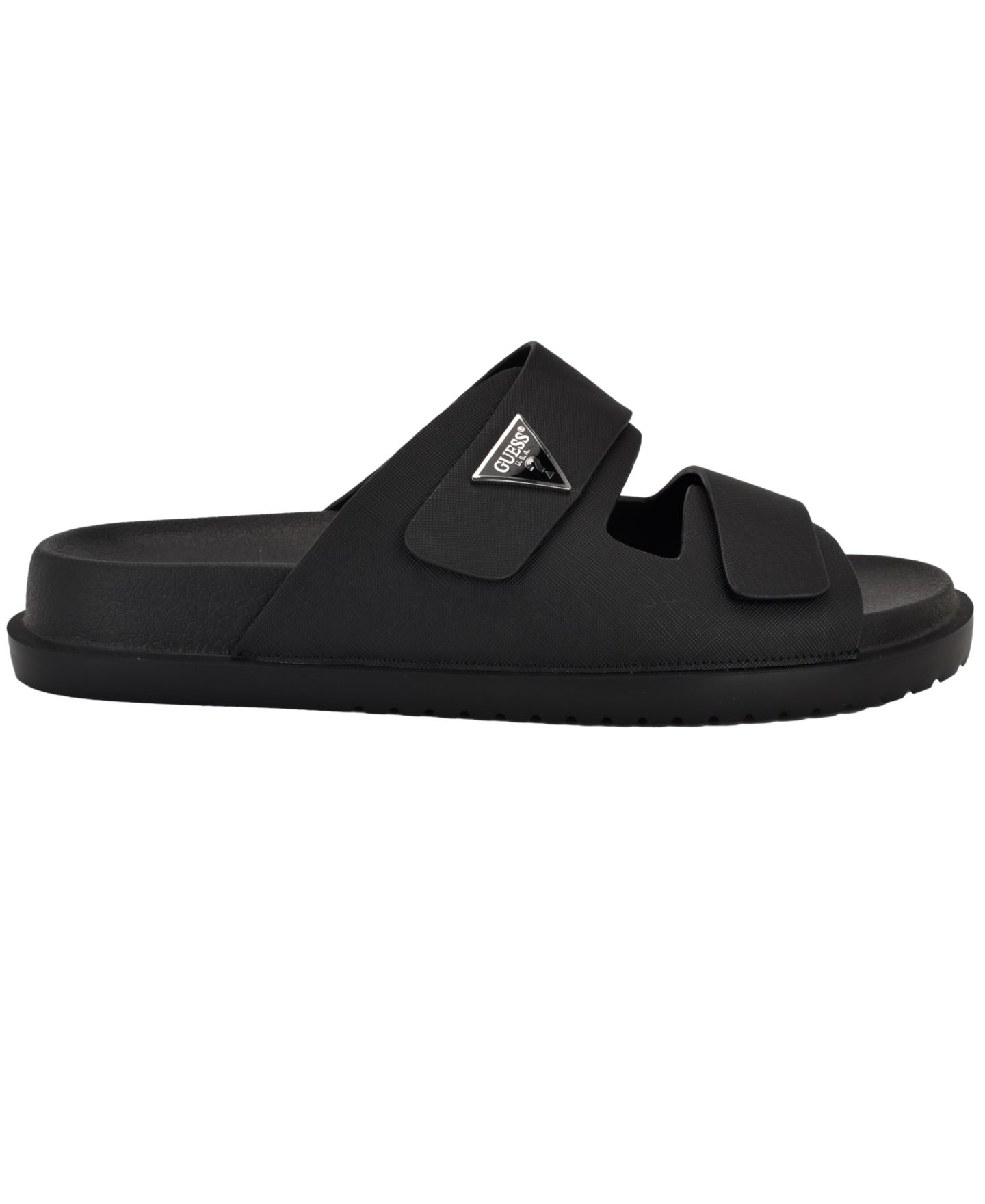 Мужские сандалии GUESS Visel Branded Slip On Fashion, цвет: Чёрный — фото 2
