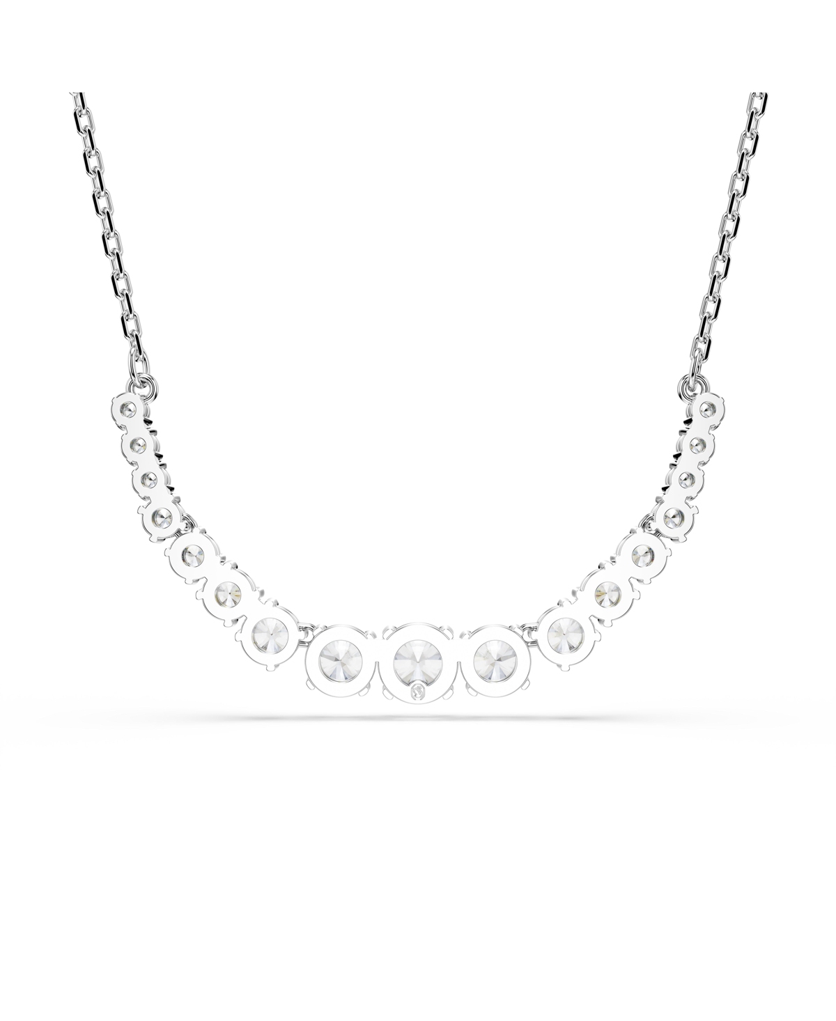 Swarovski Matrix Gradient Of Round Cut White Rhodium Plated Necklace