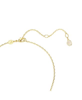 Chroma Octagon Cut Green Gold-Tone Plated Pendant Necklace