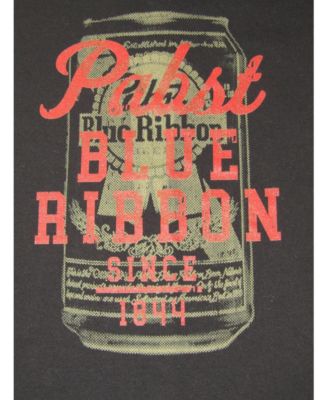 Пенящаяся кружка Pabst Big & Tall с голубой лентой и черной графической футболкой с логотипом-4XL