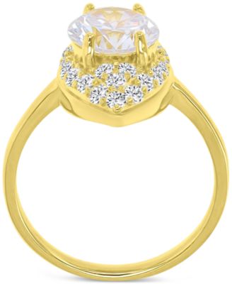 Cubic Zirconia Marquise Ring (4-3/8 ct. t.w.) in 14k Gold over Sterling Silver